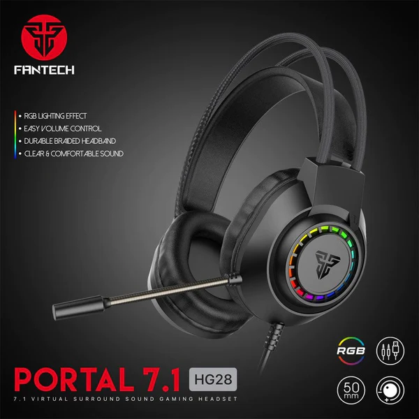 Fantech Portal HG28 7.1 Virtual Surround USB Gaming Headset Fantech Portal HG28 7.1 Virtual Surround USB Gaming Headset